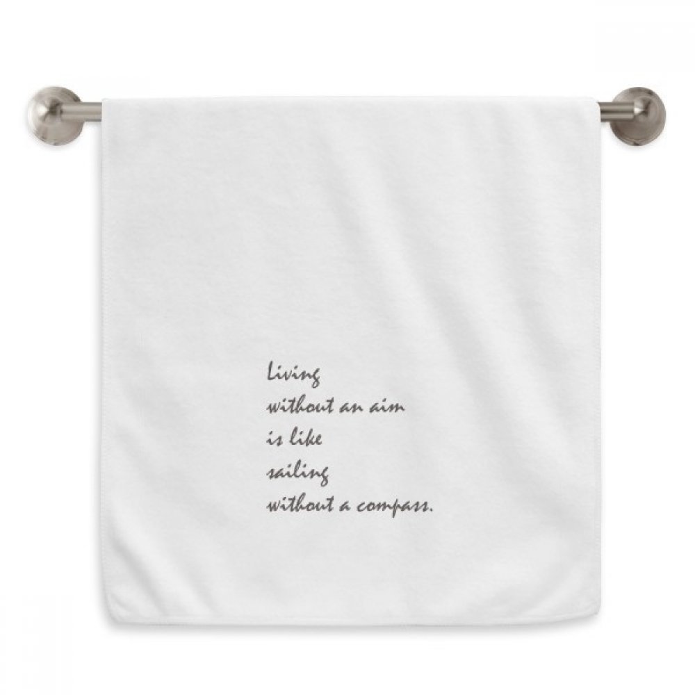 Serviettes moelleuses Citation Les Gens doivent Vivre avec Un But blanches 13X29 Pouces