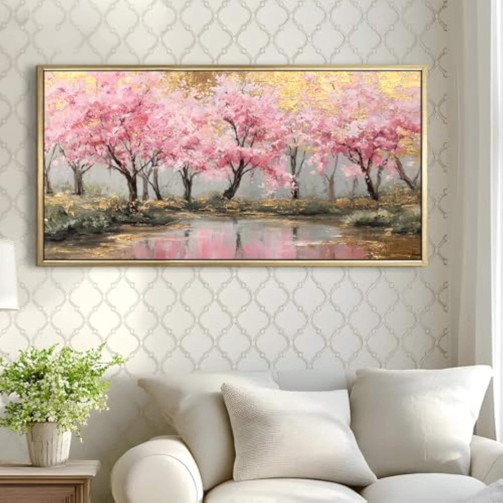 Cherry Blossom Grove Wall Art, Vintage Japanese Sakura