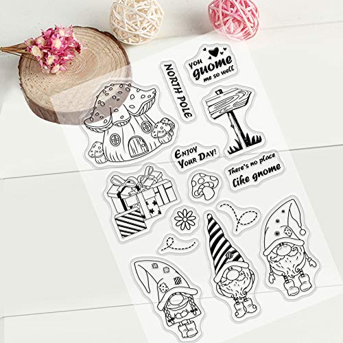 GLOBLELAND Gnome Clear Stempels Merry Christmas Siliconen Stempel Seal voor Kaarten Maken Decoratie en DIY Scrapbooking - Image 6
