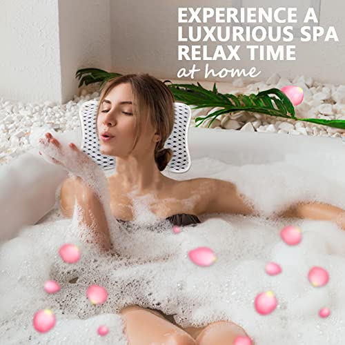 Conbella Spa Bath Pillow, Bathtub Pillow, Bath And Spa Head Rest With Suction Cups Bath Cushion, Comfortable, Soft, For Shoulder, Neck Support #TOP4
