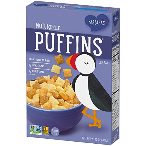 Three Sisters Barbara's Puffins Multigrain Cereal, Gluten Free, Non-GMO, 10 Oz Box - Thumbnail 4