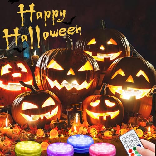 Fnarmw POOL1234 Pumpkin Lights With Remote Control - 16 Color Changing Led Pumpkin Light thumb #4