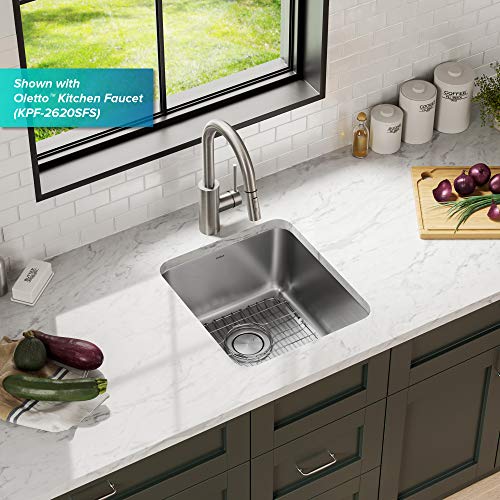 KRAUS Dex 17-inch Undermount 16 Gauge Stainless Steel Single Bowl Kitchen Sink, KA1US17B - image 2