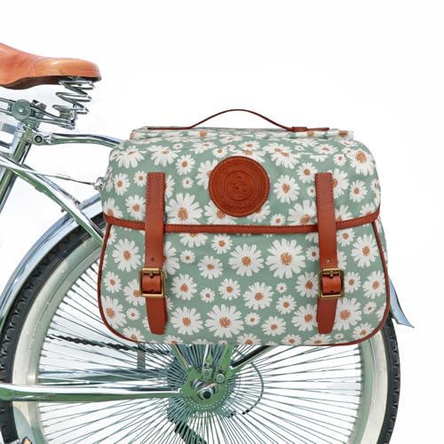 Tourbon Sacoche arrière de vélo en Toile imperméable Motif Floral