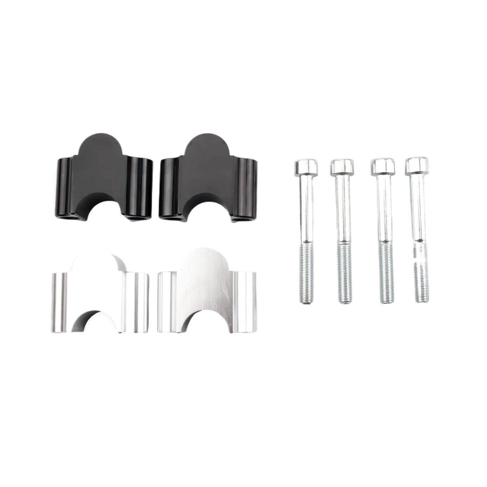 EGUIAS Motorcycle Handlebar Risers 22/28mm Universal Motocross Handle Bar Riser Lift Adapter Kit(22mm-Black)