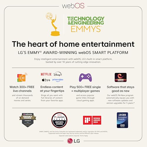 Image of LG 83-Inch Class OLED AI 4K B5 Series Smart TV w /Dolby Atmos, Dolby Vision, HDR10, AI Super Upscaling 4K, Filmmaker Mode, Wow Orchestra, Alexa Built-in (OLED83B5PUA, 2025)