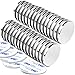 MTS Magnete - Magneti al neodimio, autoadesivi, 20 mm x 2 mm, rotondi, extra forti, N52, per lavagne bianche, frigorifero, foto, strisce magnetiche, lavagne magnetiche, per foto e fai da te, 30 pezzi