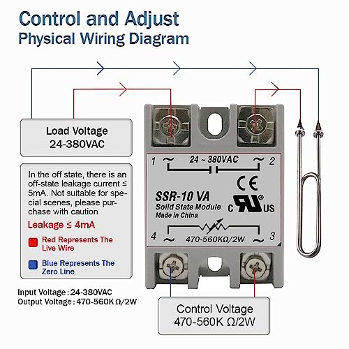 Régulateur de température PID SSR-60VA AC24-380V électronique - 4