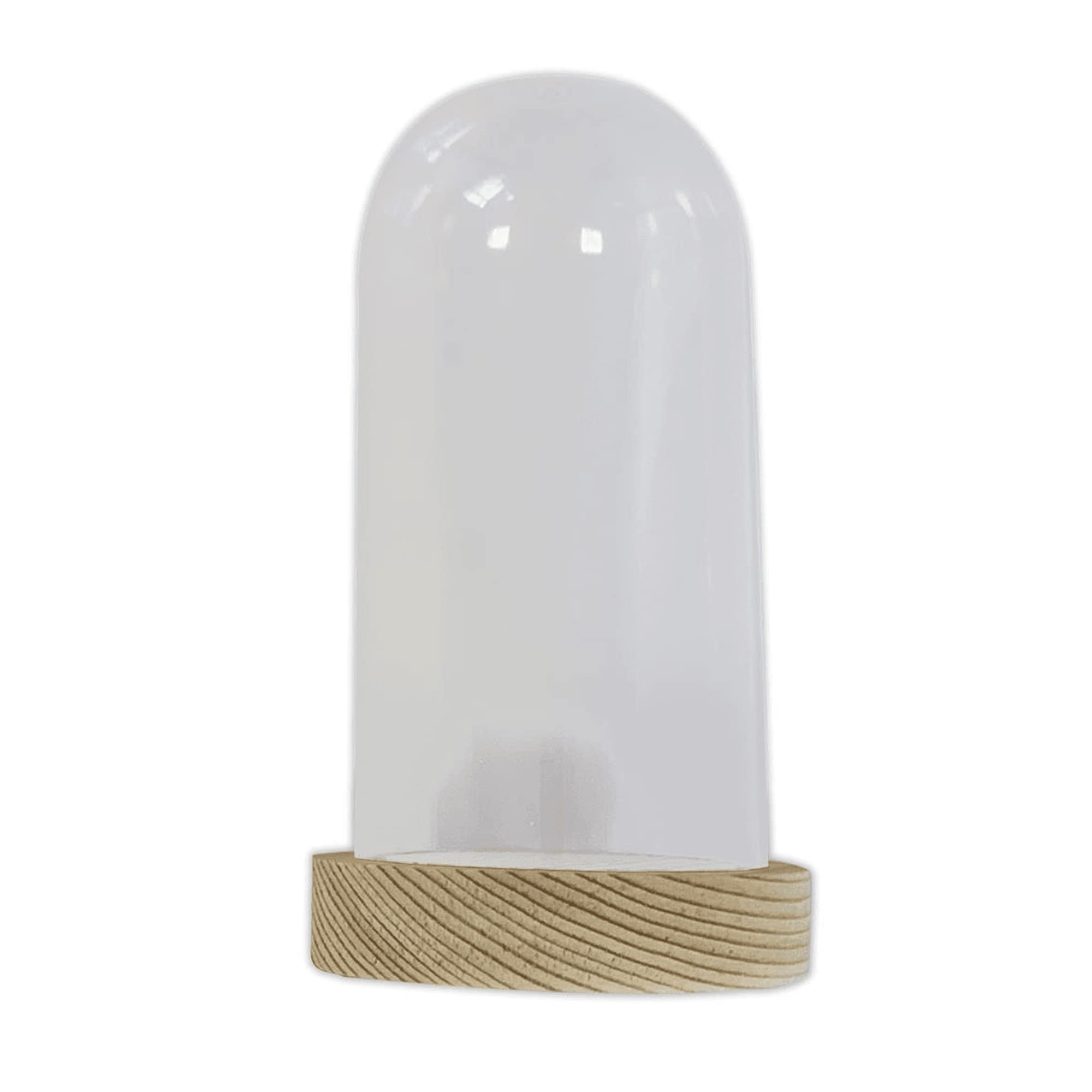 Docrafts Clear Create Christmas Plastic Cloche 6 X 12Cm, Dome, Christmas Craft, Holiday Season, Fairy Light Craft, Diy Home Decoration, Gift, Present, Craft Making Supplies, Wooden Base Plastic Cloche Lid