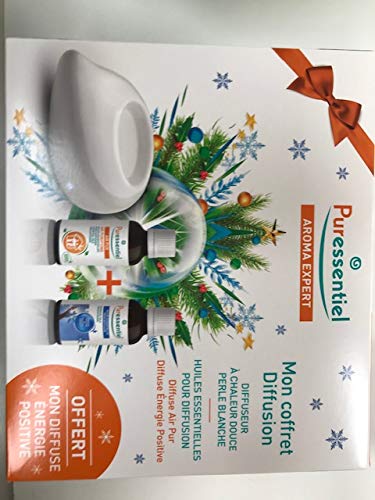Puressentiel Mon coffret Diffusion (1 Diffuseur a chaleur douce + 2 Mélanges D' HE pour diffuseur)