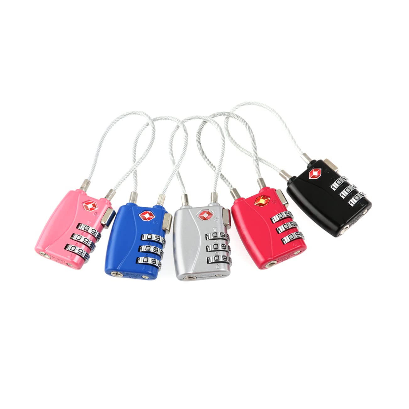 Gatuida 2 piezas Candado Tsa Aprobado Dígitos para Equipaje Colores Negro y Azul Combinación Personalizable Cuerpo Aleación Zinc Resistente Seguridad para Maletas Mochilas y Taquillas