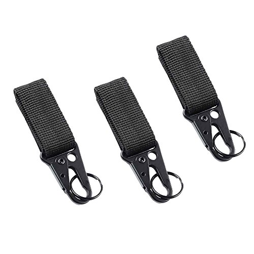 Tactical Molle Key Ring Nylon Webbing Keychain Clip Buckle Outdoor Hook 3PCS