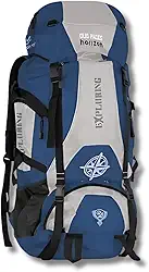 Mochila 70 Litros Para Camping E Trekking Acampamento Trilha Espaçosa Impermeável Resistente Clio Style Azul