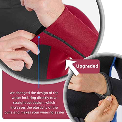 Mens Wetsuit Women,3Mm Wetsuits For Men In Cold Water,Ravani Wetsuit Men For Diving,Wetsuits For Women In Cold Water,Wetsuit Womens For Surfing Snorkeling Kayaking (Women(Black Red) 003, Xl) #TOP3