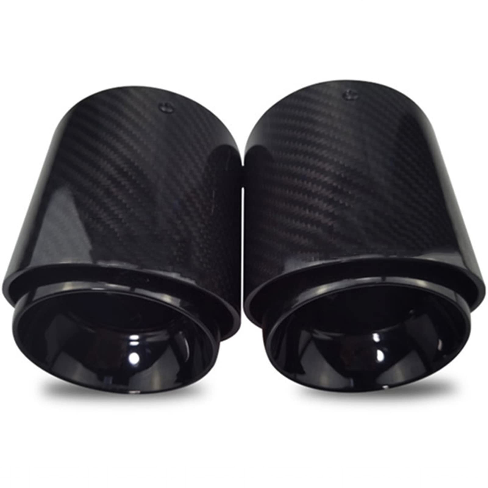 1 Paar Auto Schwarz Glänzend Kohlefaser Auspuff Endrohre, Für Mini Cooper F54 F55 F56 F57 F60 R55