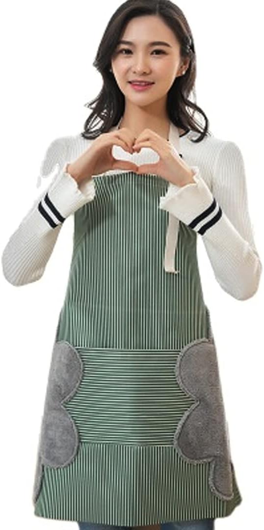REZDAX Creative Handmade Personalized Apron Linen Sleeveless Apron Kitchen Oilproof Waterproof (Multi-Color)