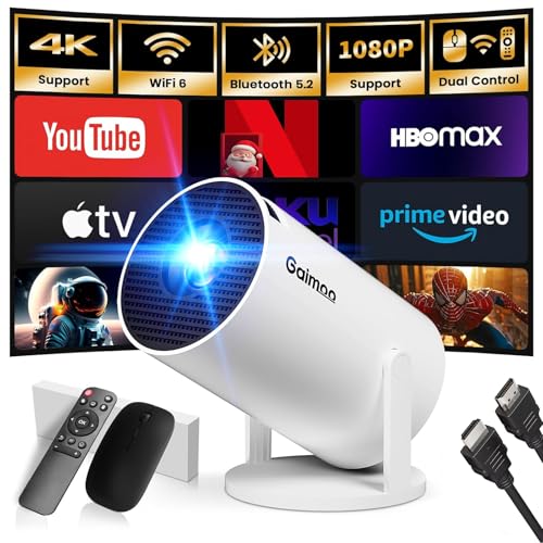 Mini Projector with WiFi and Bluetooth Built-in Apps Smart Projector