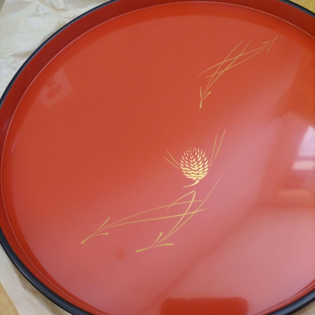 Amazon.co.jp: 輪島塗 蔦屋 大工治太郎 丸盆 21㌢ 大雄山