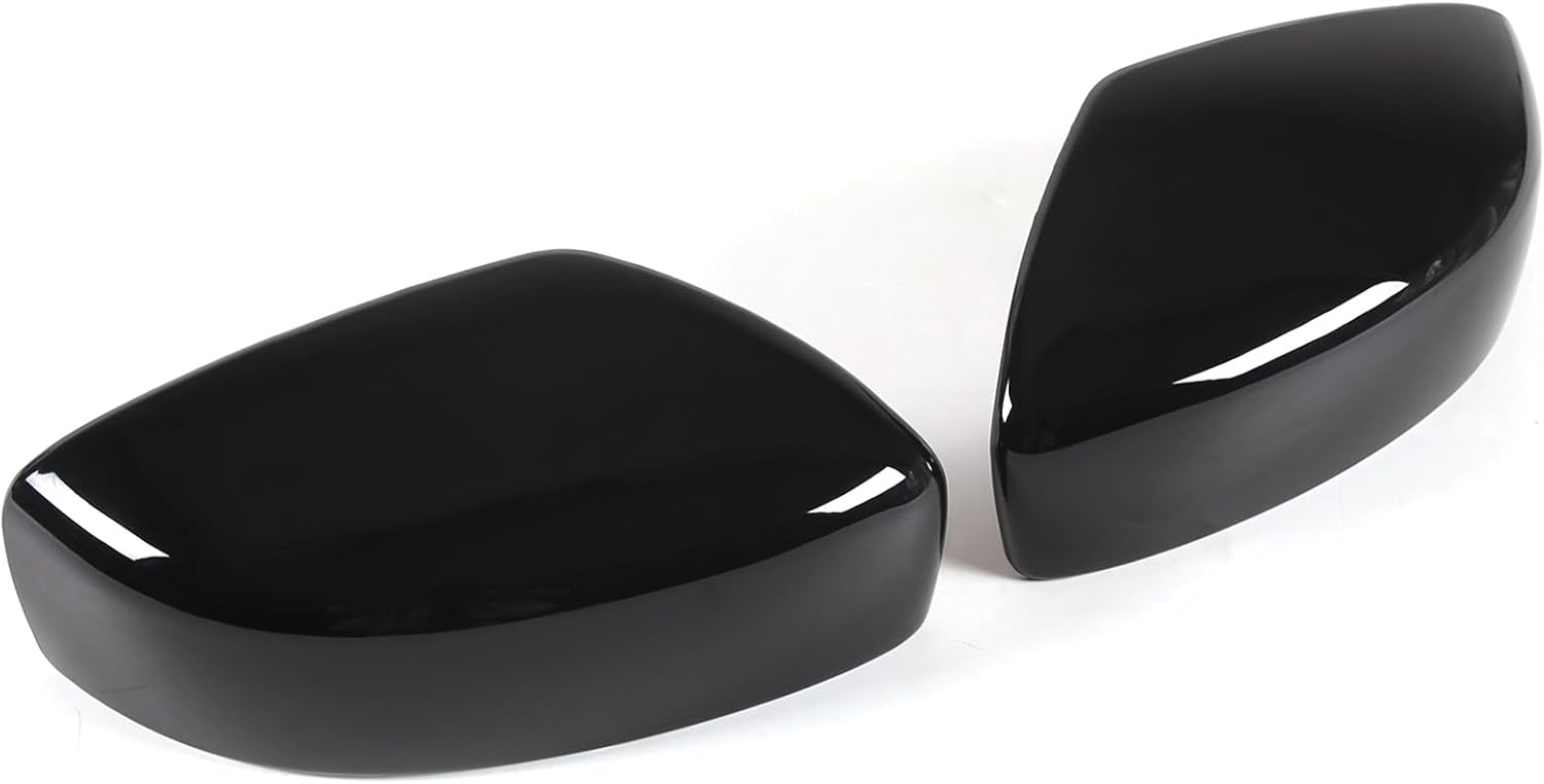 Lcojicep Car Door Side Mirror Cover Trim Compatible with Infiniti G37 2008-2013/ G25 Q40 Q60,Outside Door Mirror Cover Trim, Exterior Rearview Mirror Cap ABS (Piano Black)