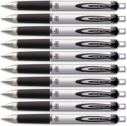 Uni-Ball Impact Retractable Gel Ink Pen, Blue Ink, 10 Pens (65871)