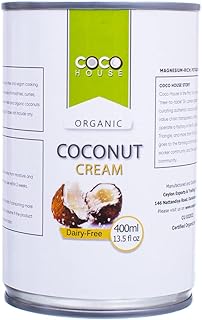 Coco House Organic Coconut Cream, Unsweetened, No Artificial Flavors or Preservatives, Vegan & Gluten - Free, Non-GMO, USD...