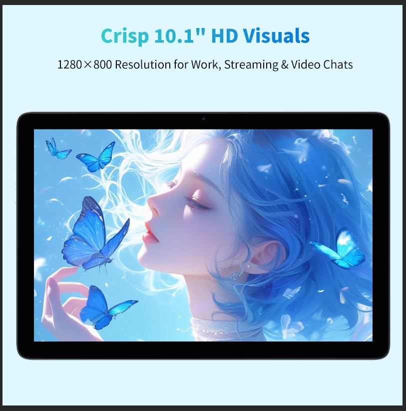 Image of TAB11 10 inch Android Tablet, Gray Metal Frame, A523 Octa-Core, 1280*800 IPS HD Screen, 16GB(4+12 Virt)+128GB Storage, 1TB Expandable, 5G WiFi6, 8000mAh Battery, 2MP Front & 8MP Rear Cam for Work & Study