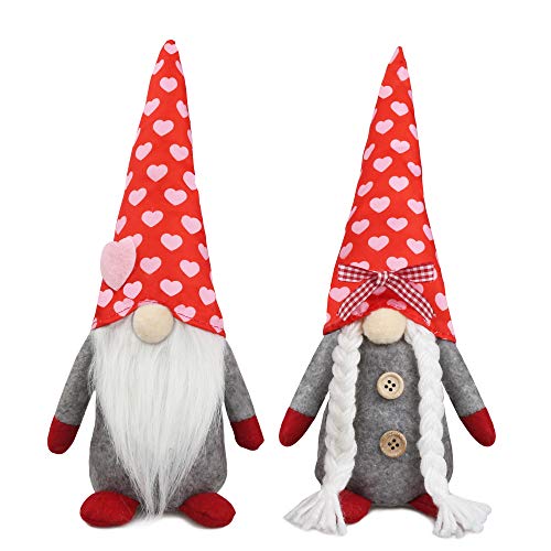 Partyprops 2Pcs Valentines Gnomes Plush Decorations - Valentines Day Mr & Mrs Handmade Swedish Tomte Decor - Valentines Home Table Elf Gnomes Decor Ornaments -Sweet Valentines Gift - 11inch Partyprops 2Pcs Valentines Gnomes Plush Decorations - Valentines Day Mr & Mrs Handmade Swedish Tomte Decor - Valentines Home Table Elf Gnomes Decor Ornaments -Sweet Valentines Gift - 11inch