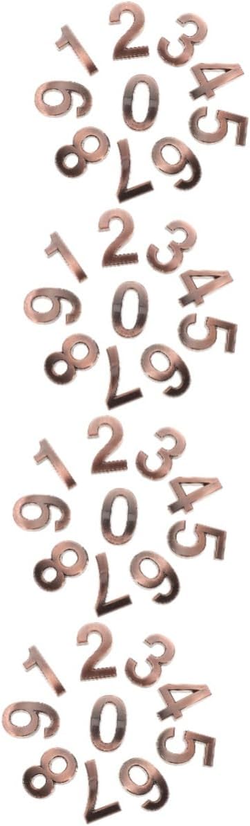 Hemobllo 40pcs Self-adhesive House Numbers Door Numbers for Easy Installation Mailboxes Doors and Exterior Signs Antique Finish