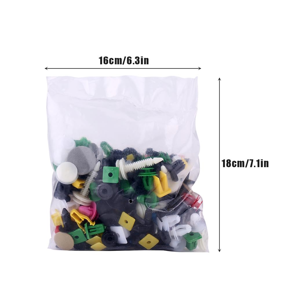 Kit 200 Clip E Rivetti In Plastica Per Auto – Fissaggio Pannelli Paraurti Con Strumento Di Rimozione