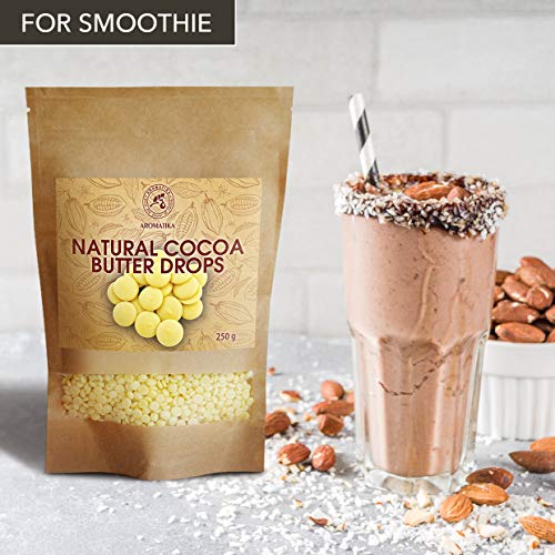 Kakaobutter Chips 250g - Theobroma Cacao Butter - Kakaobutterchips Lebensmittelqualität - Kakaobutter Pellets