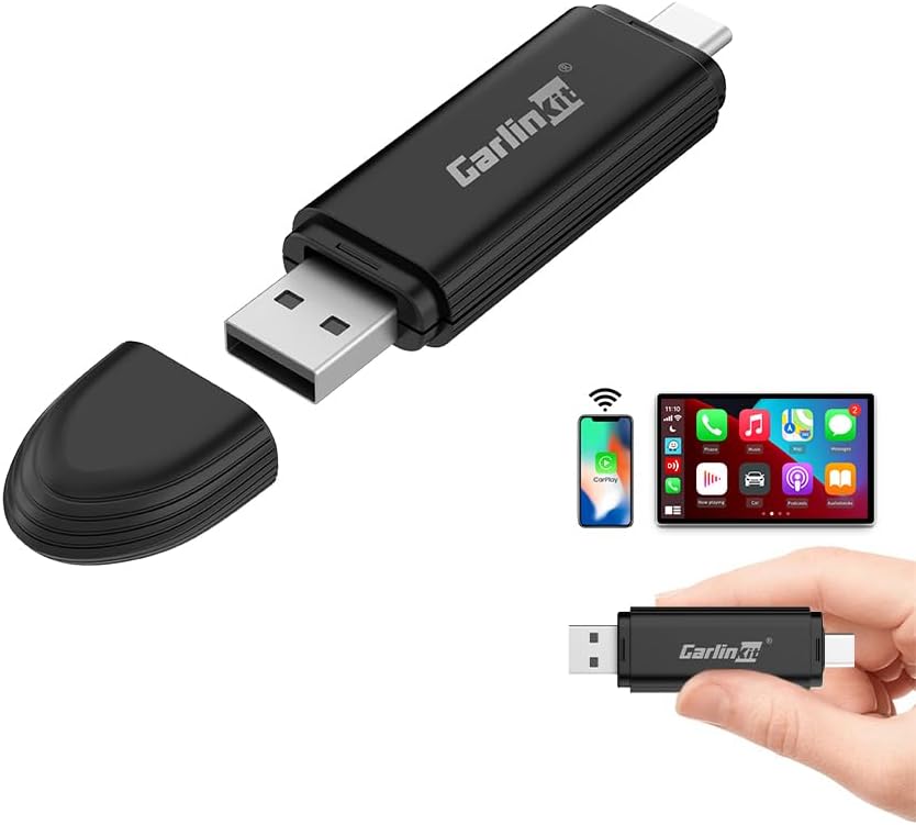 MINI5 Wireless CarPlay Adapter, original car wired CarPlay to wireless,More compact and convenient to store