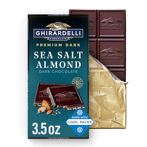 Ghirardelli Intense Dark Chocolate Bar Sea Salt Almond Bar 3.5 Ounce product thumbnail 8