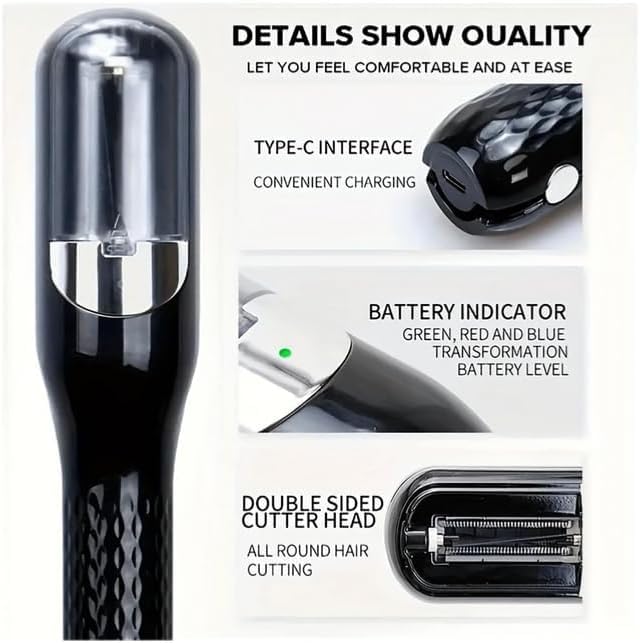YOGIMOONI Cordless Split End Hair Trimmer Machine, Black - Image 5