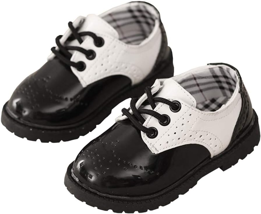 Toddler Boy Christening Baptism Church Shoes School Uniform Oxfords Saddle Shoes