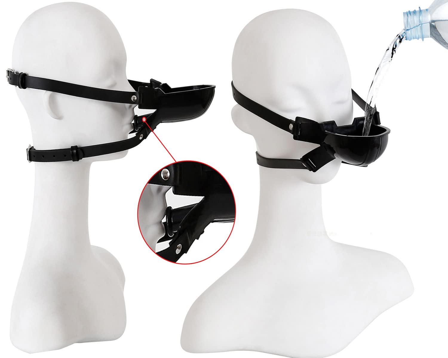 Bouche de femme gag extrême femme Noir Sling Bondage pipi entonnoir couverture sports aquatiques toilettes sexy cravate Bâillons bouche ouverte couple