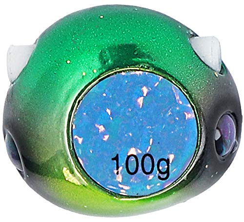 DAIWA Tairava Red Fang, Bay Rubber Free TG ? Head, 3.5 oz (100 g), Red Fang, Green Lure