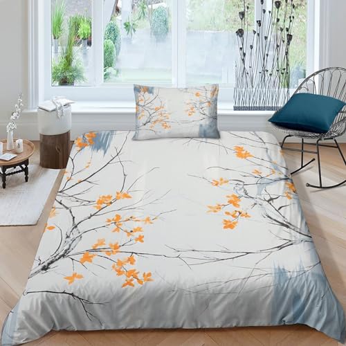 Housse de couette gris 135x200cm en microfibre texturée IOFEER - 2