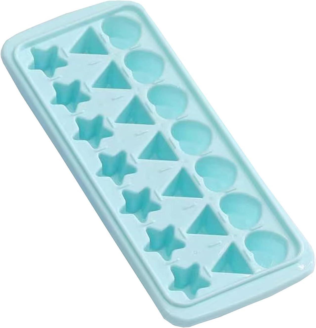 Ice Cube Tray | Reusable Flexible Chocolate Ice Mold Tray | for Keep Drinks Chilled | Ice Cube Maker | Bar/Kitchen Tool & Accessories (Pack of 1,Multicolor) (3 Shape Ice Tray)