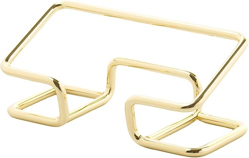 Miniatura 2 de Tarjetero para escritorio, bonitos organizadores de tarjetas de metal y accesorios de escritorio de oficina para hombres y mujeres (dorado)