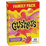 Gushers Fruit Flavored Snacks, Raspberry Lemonade, Strawberry Peach, Orange Cherry, 20 Pouches, Family Pack, 16 oz