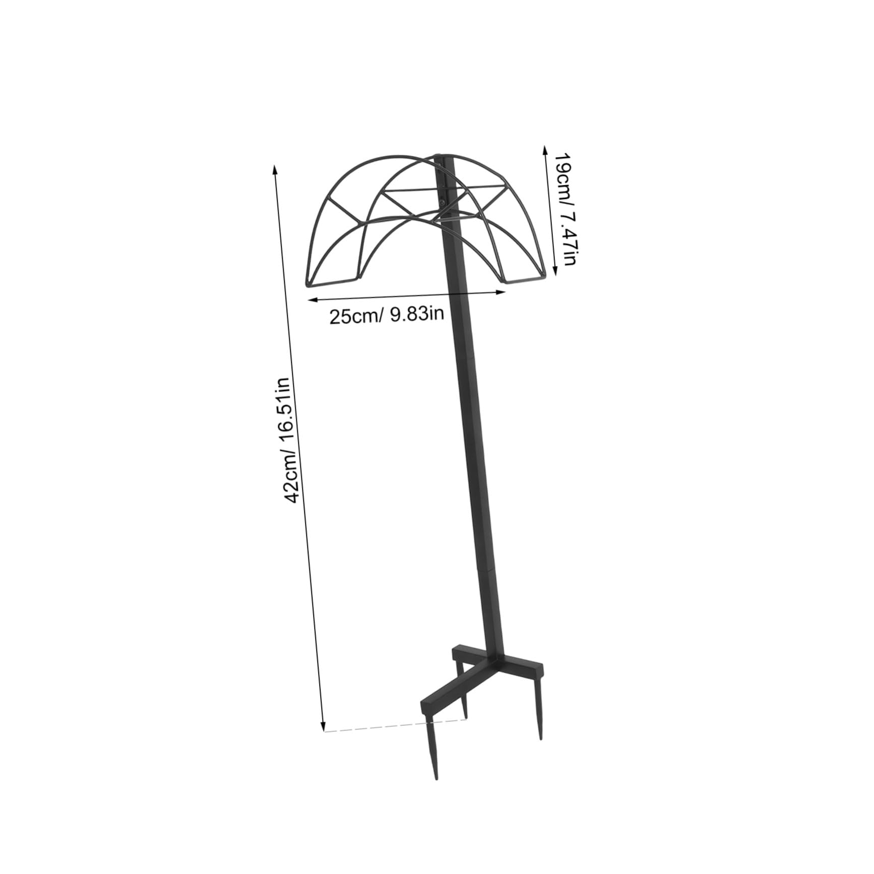 Soporte de Manguera Jardín Negro de Hierro para Patio | Instalación Sencilla, Ayuda a Ordenar el Espacio y Evita Enredos, Apto para Balcones y Exteriores