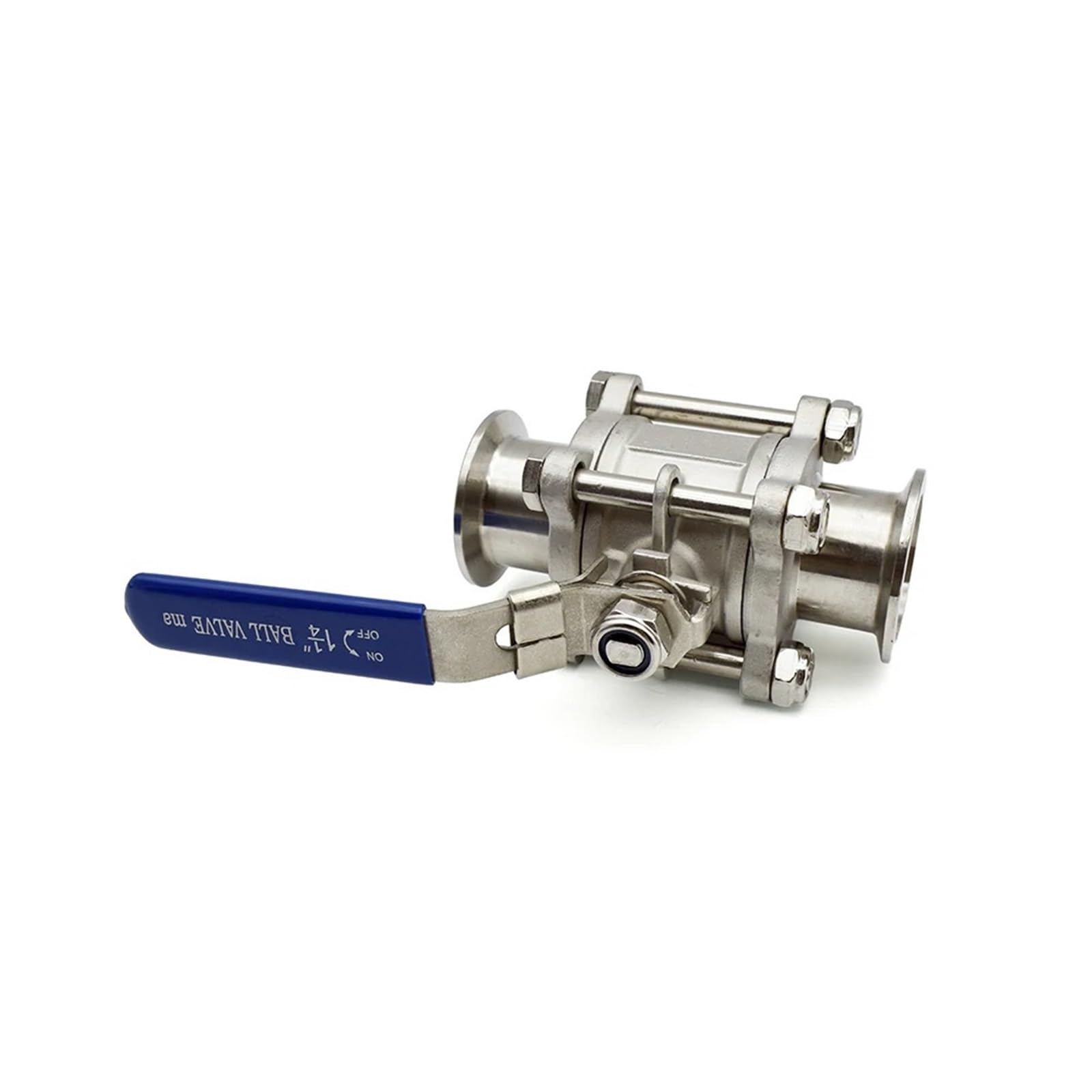 Válvula de bola sanitaria de alto vacío SUS304 KF16/KF25/KF40/KF50 Brida de instalación rápida Manual de tres piezas for sistema de vacío(KF16)