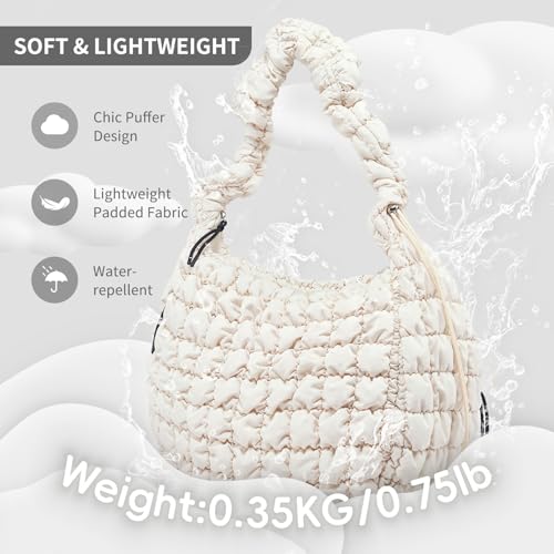 Bolso grande acolchado tipo tote para mujer miniatura 4