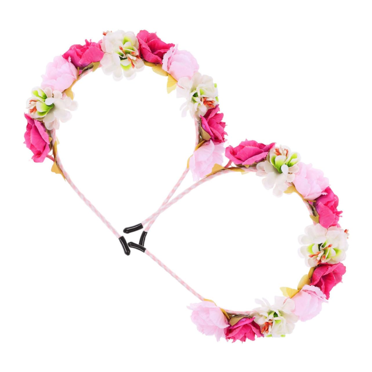 VICASKY 10 Stück Realistischer Blumenkranz Kunstblumen Haarkranz Stirnband für Frauen Mädchen Hochzeit Party Festival Accessoire Natürlicher Look Langlebig