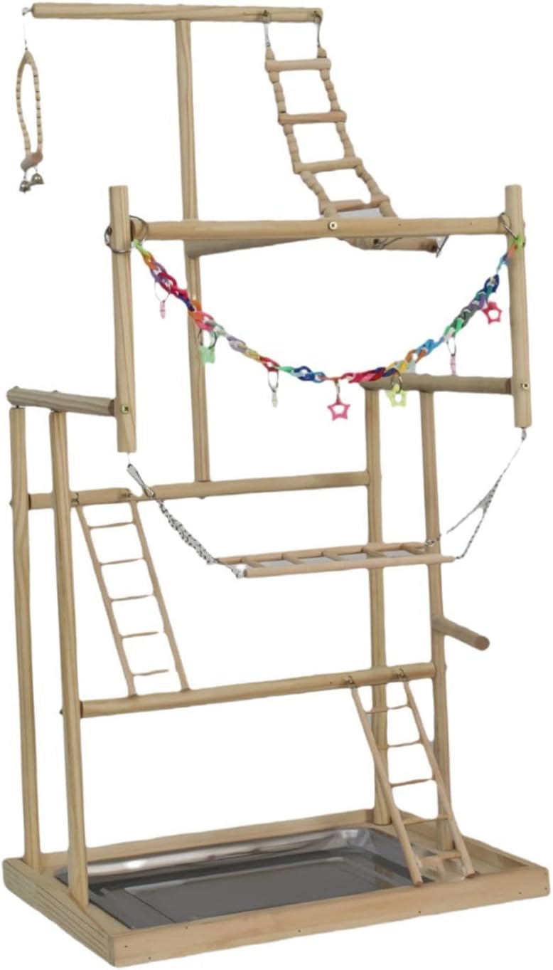 Generic Pet Parrot Playstand Bird Playground Birdcage Accessories Play Gym Toy Parrot Playground Parrot Perch Stand for Cockatiel