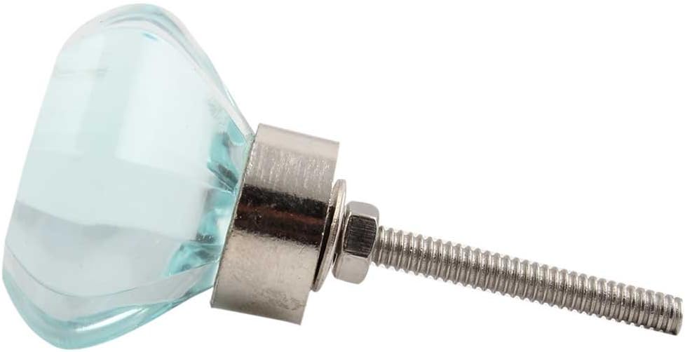 Indian Shelf Glass Turquoise Octagon Diamond Chic Dresser Handles Drawer Knobs Cabinet Pulls Modern Decorative Finish
