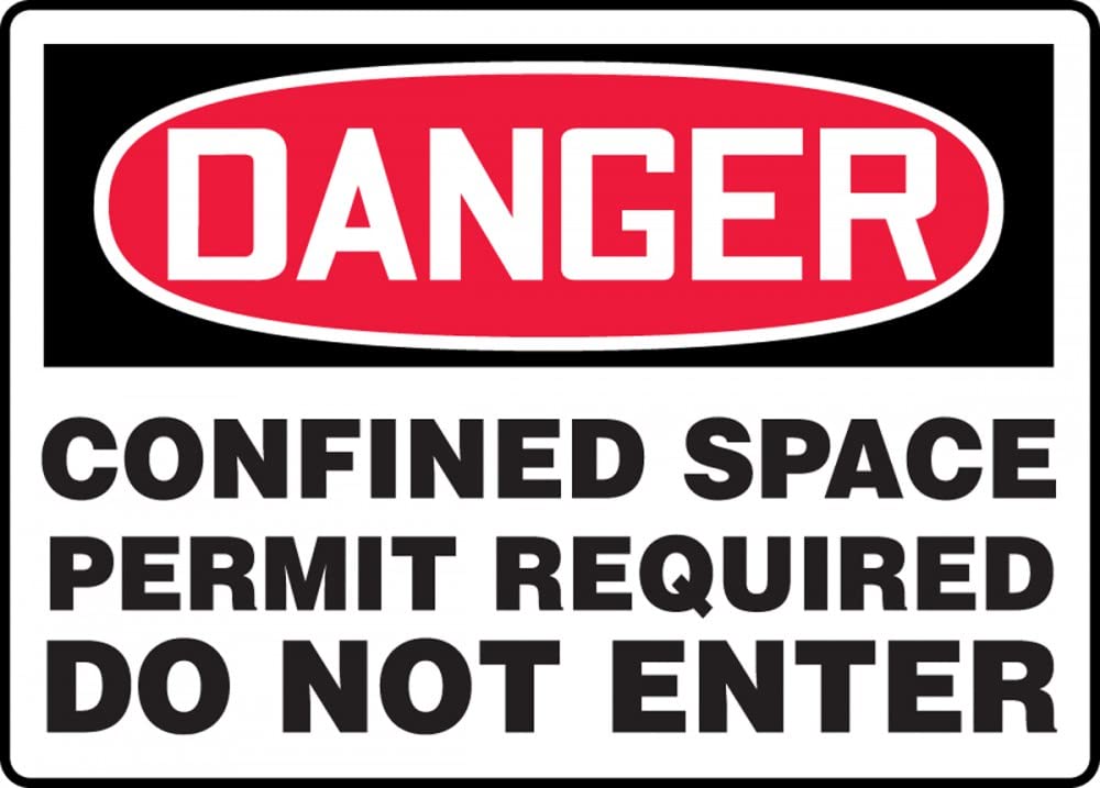 Panneau danger espace confiné permit required Accuform Aluma-Lite