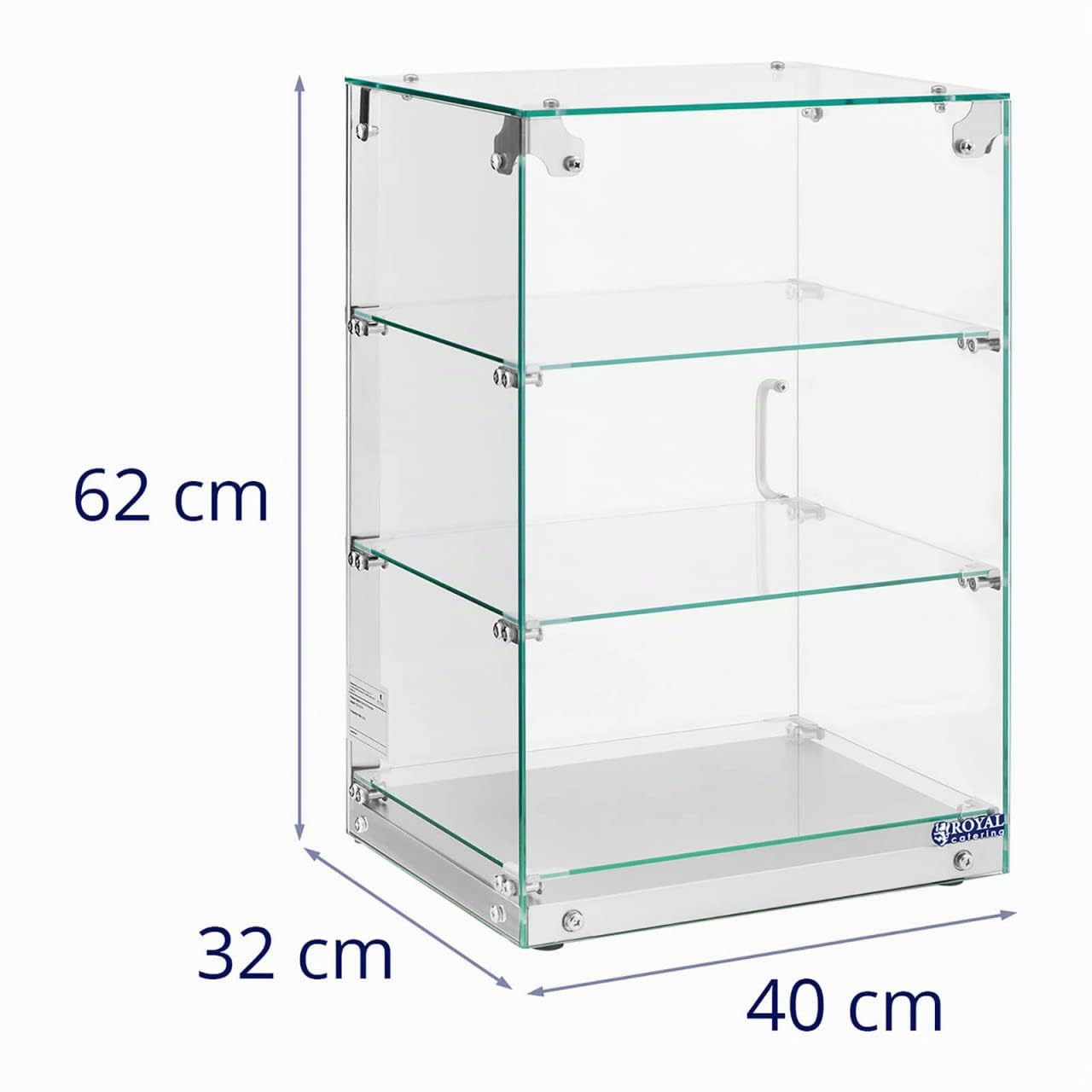 Royal Catering RCKV-03-N Vetrina da banco - 60 l - 3 ripiani
