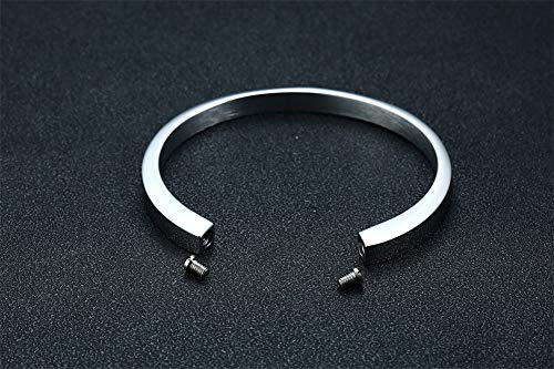 Vnox Personalized Customized Memorial Ash Keepsake Urn Bracelet Cuff Bangle For Ashes Holder,Cremation Jewelry #TOP4