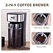 LITIFO Iced Tea Maker and Iced Coffee Maker Brewing System with 2-quart Pitcher, sliding strength selector for Taste Customization, Stainless Steel Decoration (Black)